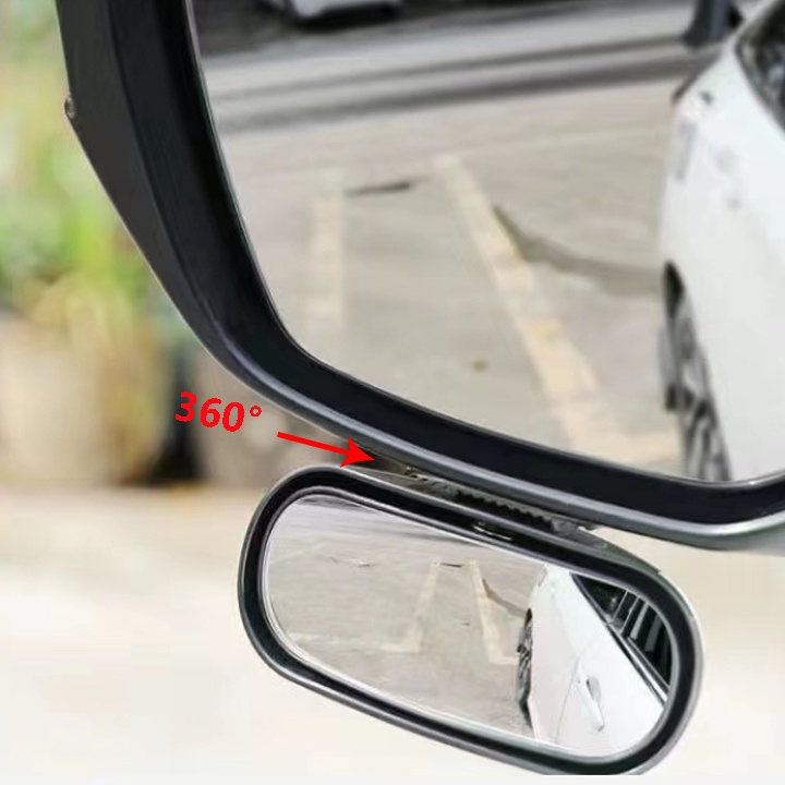 1PC Universal Car Mirror 360° Adjustable Wide Angle Side Rear Mirrors Blind Spot Snap Way For Parking Auxiliary Rear View Mirror