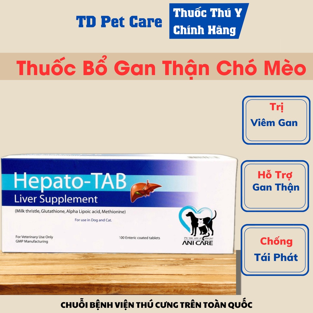 1 HepatoTAB Liver And Kidney Supplement Tab For Dogs And Cats