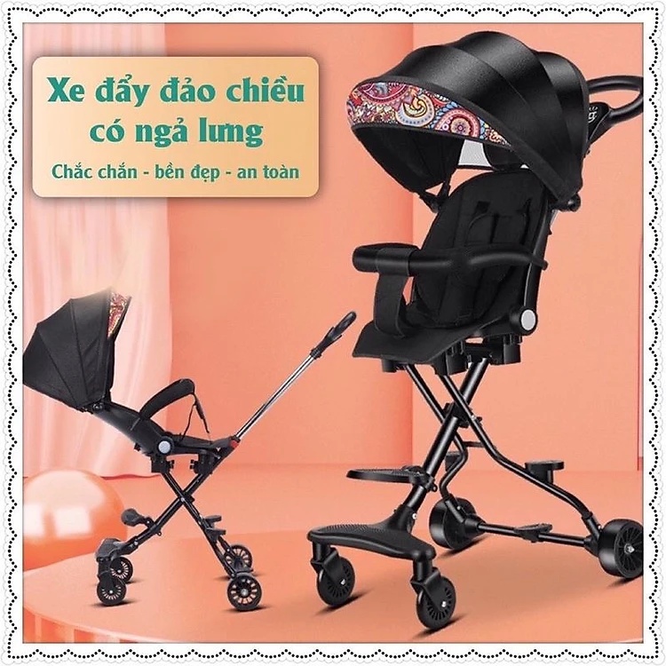[Premium Goods] 2Way Folding Stroller For Baby With Mattress And Roof