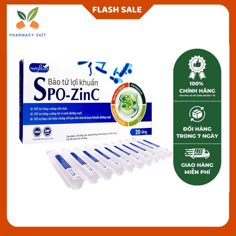 Spozinc Probiotics Supplement Beneficial Bacteria, Reduce Dysbiosis