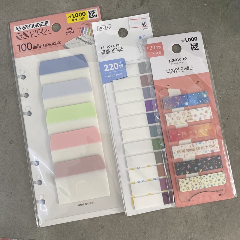 [Daiso Korea] index Film Marking Books, Corner Cards Shopee Malaysia