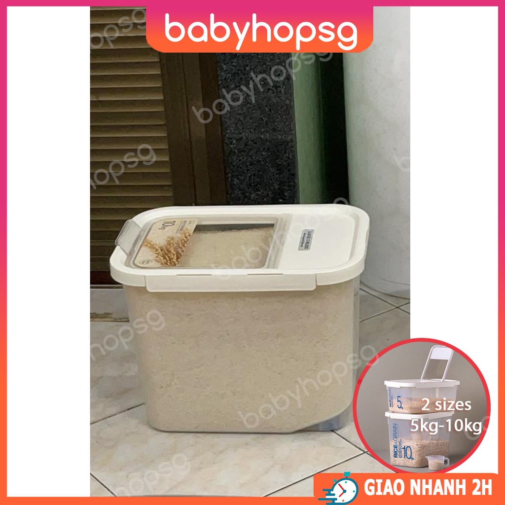 Locknlock Korean rice box with dehumidifier, measuring cup, convenient ...