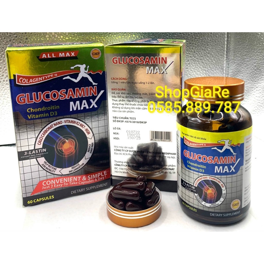 Glucosamin MAX 1500 Oral Tablet Helps Strong Bones And Joints Prevent