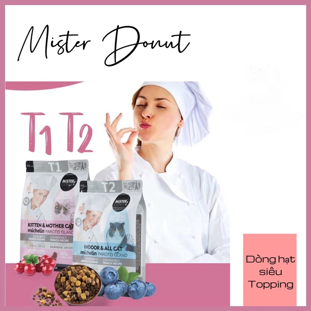 Mister Donut Beads For Cats, Mister Donut T1 And T2 Cat Nuts For