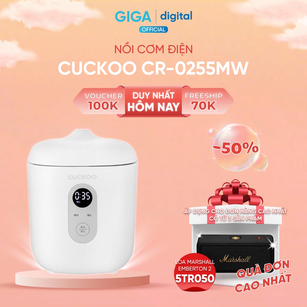Cuckoo CR0255MW 0.36L Electric Rice Cooker Korean Domestic Mini Rice