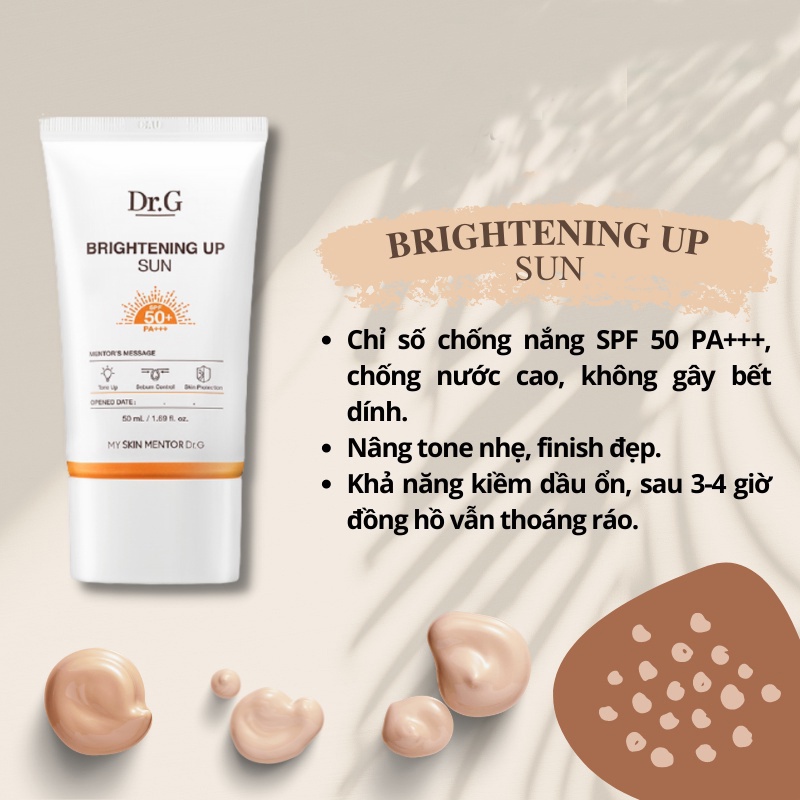 Dr.g Brightening Up Sun+ SPF50+ PA++ + 50ml Brightening Up Sunscreen ...