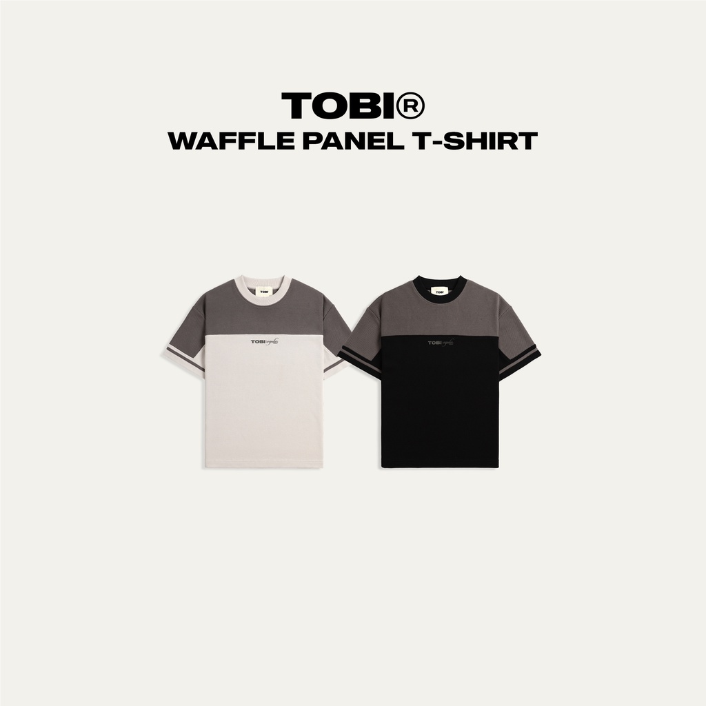 Waffle Color-Matching Panel TOBI T-Shirt | Shopee Malaysia