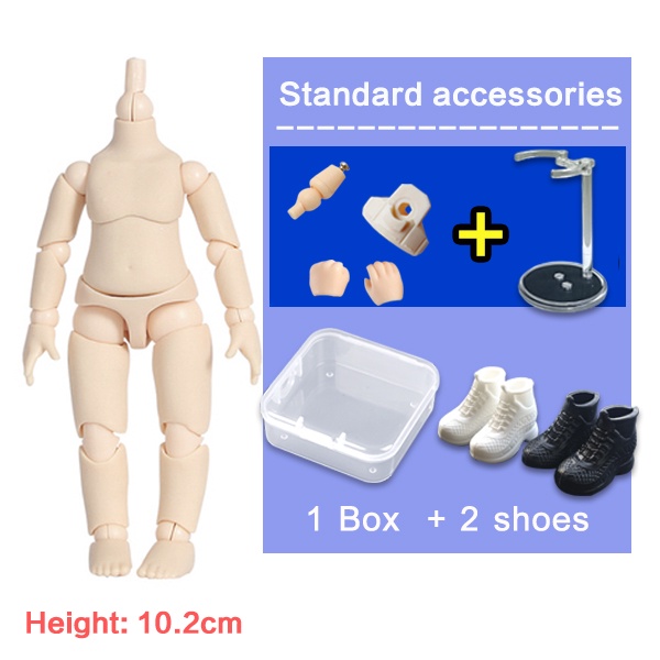 3pcs 12 Moveable Joints Toys Doll Body Without Head Female Figure Naked  Body Dolls Toy (B)