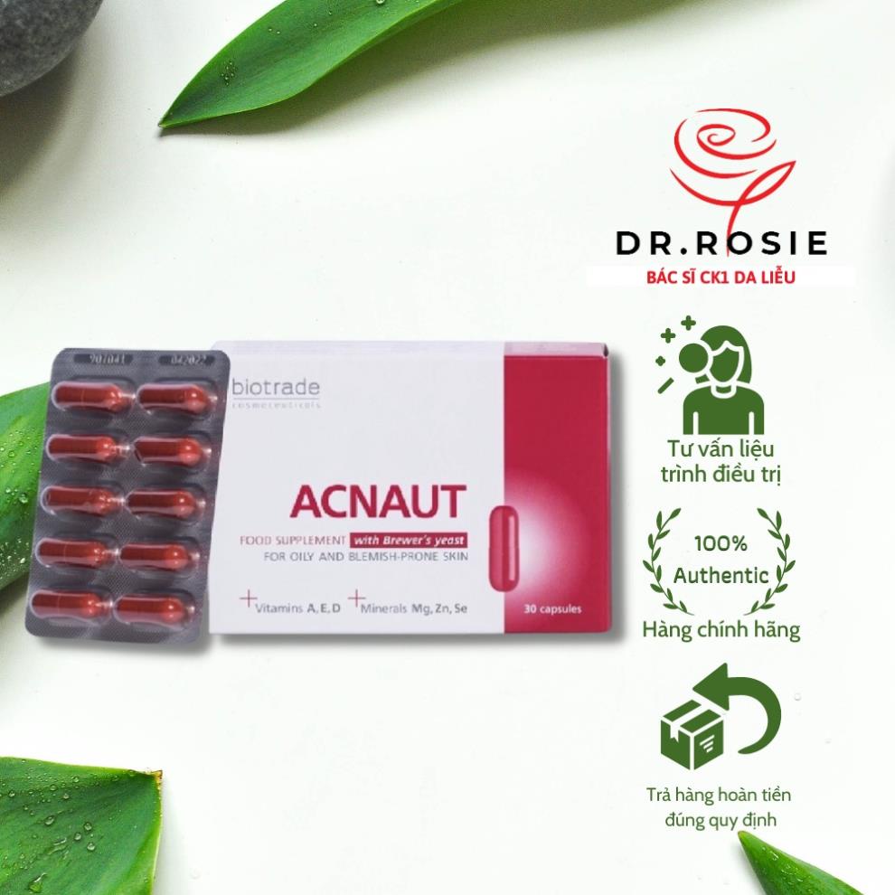 Biotrade Acnaut Food Supplement 30 tablets, beautiful skin, reduce acne