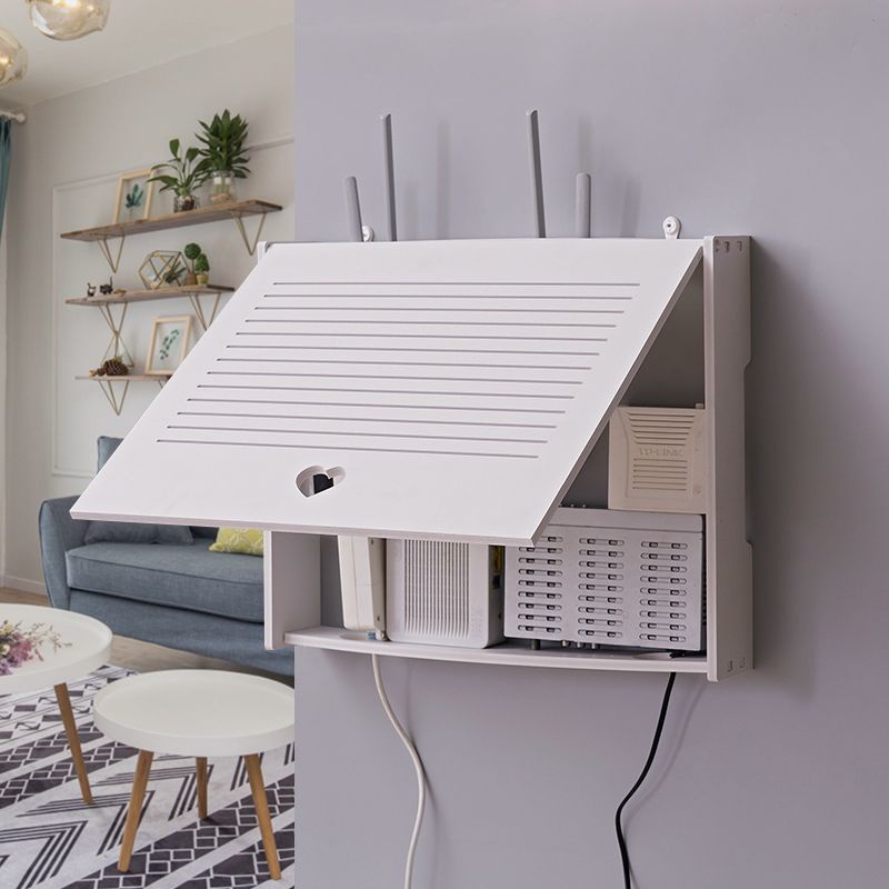 路由器wifi光猫壁挂式弱电多媒体箱空开盒装饰画配电表遮挡箱Router wifi Light Cat Wall-Mounted Weak ...