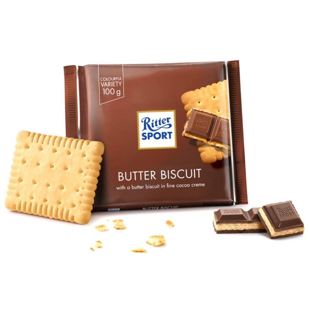 2) Butter Biscuit Milk Chocolate, Butter Biscuit, with a Butter