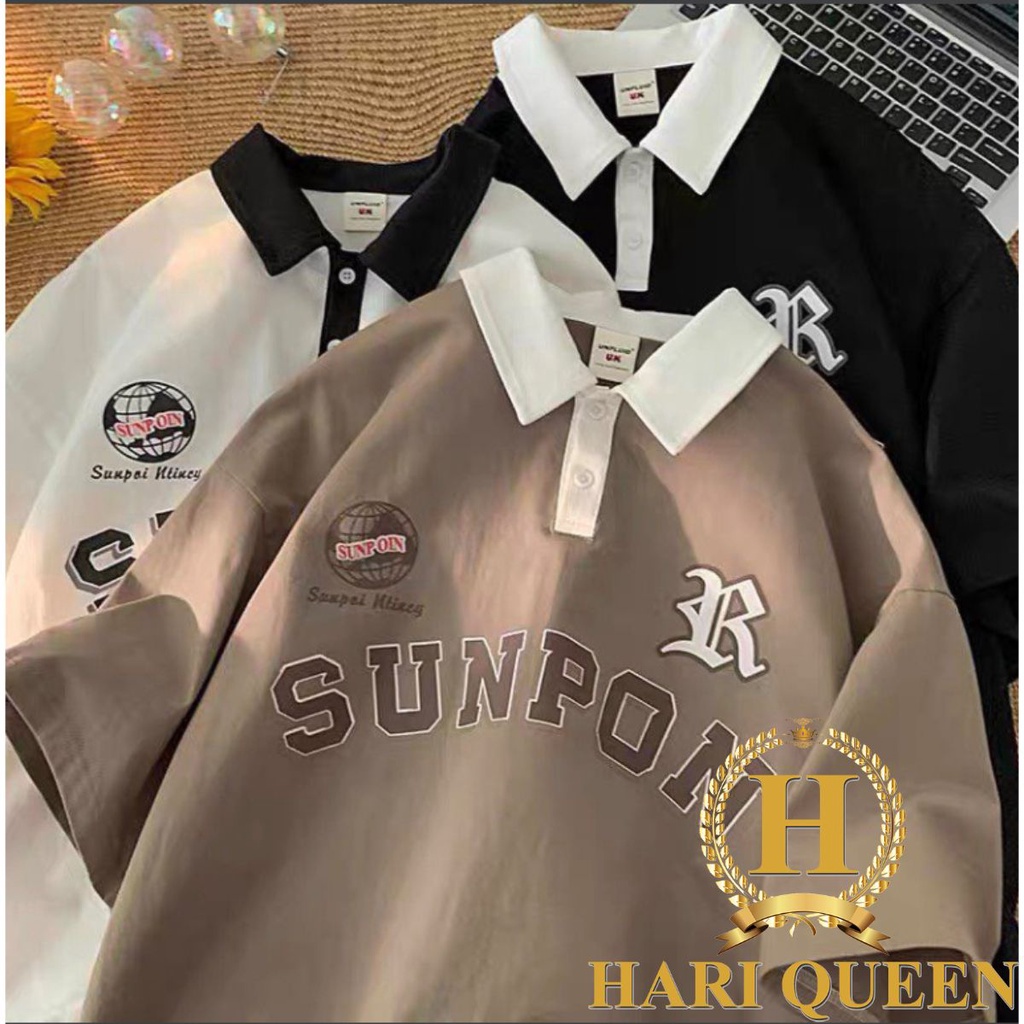 Sunpon Le Neck Polo Shirt For Men And Women Wide Form Unisex HARIQUEEN |  Shopee Malaysia