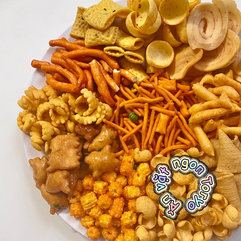 Snacks, crispy dried fried snacks mixed with 8-10 flavors (500g ...
