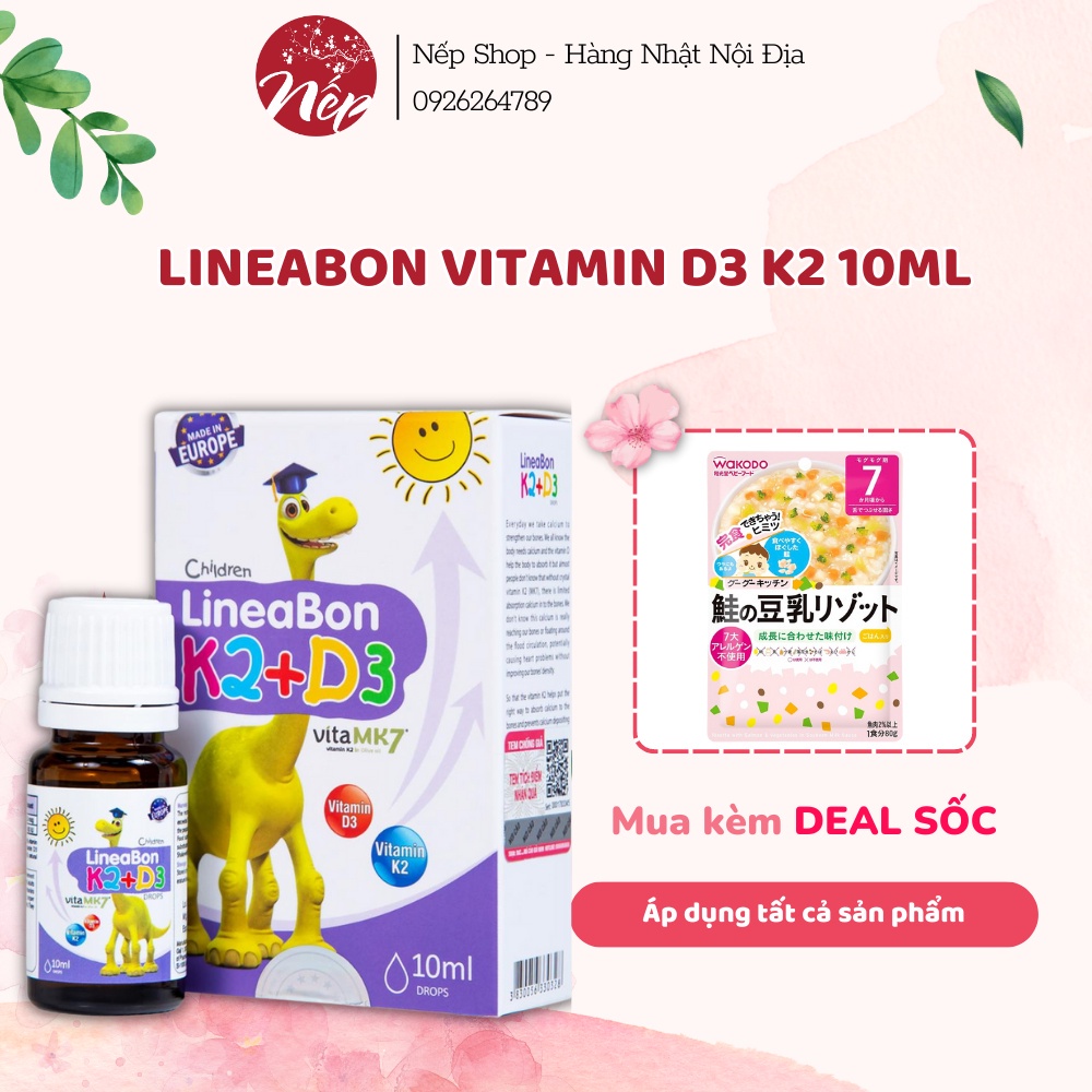 Lineabon VITAMIN D3 K2 10ml Vitamins increase the height for babies