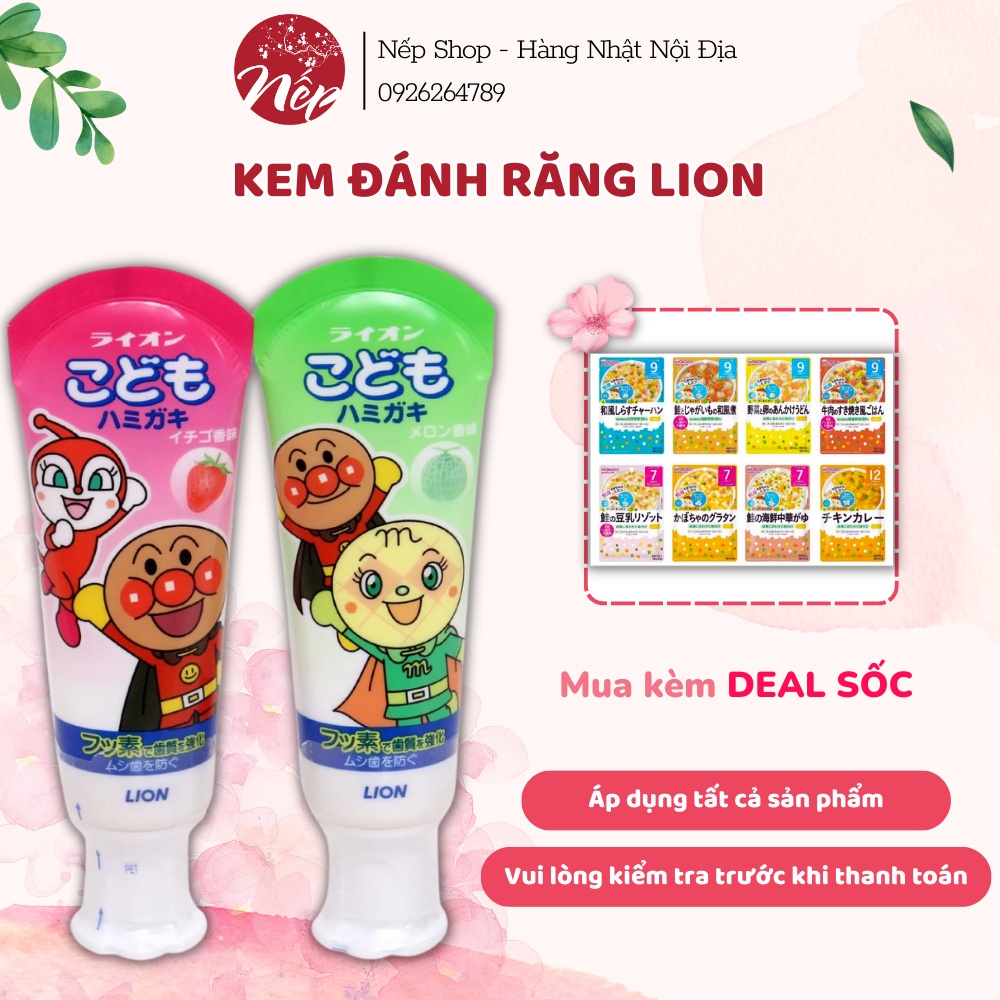 Lion Japanese Toothpaste 40g Strawberry Melon Toothpaste For Babies