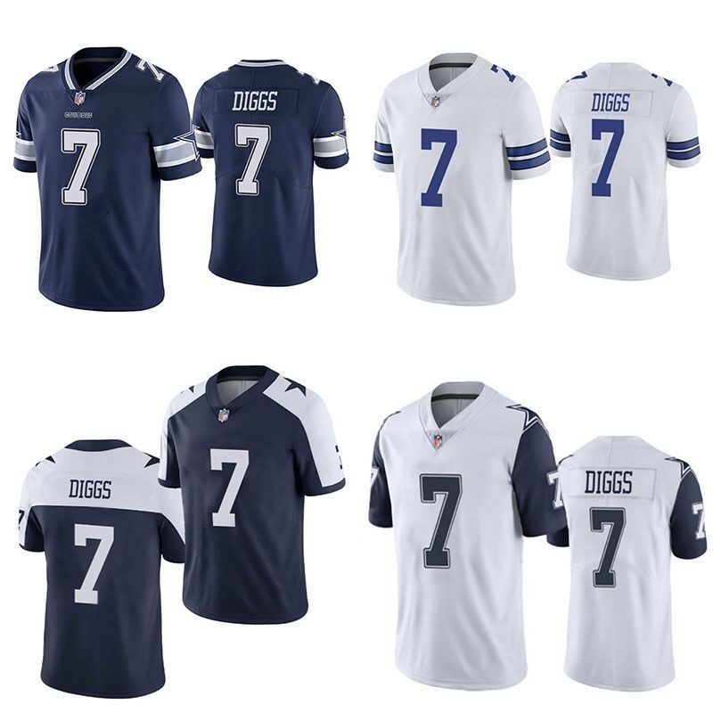 Rugby Jersey European American Hip-Hop Street Dance Jersey Loose T-Shirt  Large Size Short-Sleeved Dallas Denim Dallas Cowboys Rugby Jersey No. 7 Trevon  Diggs Jersey Jersey Men