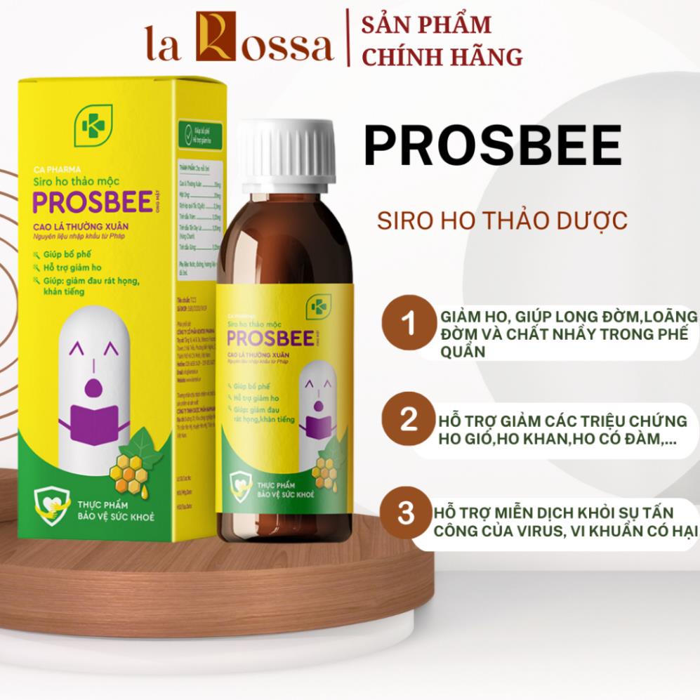 Prosbee Herbal Cough Syrup Honey Helps Tonic, Reduce Cough, Phlegm