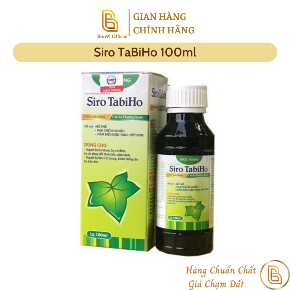 Tabiho Syrup 100ml Pharmaceutical King Reduces Coughing To Warm The