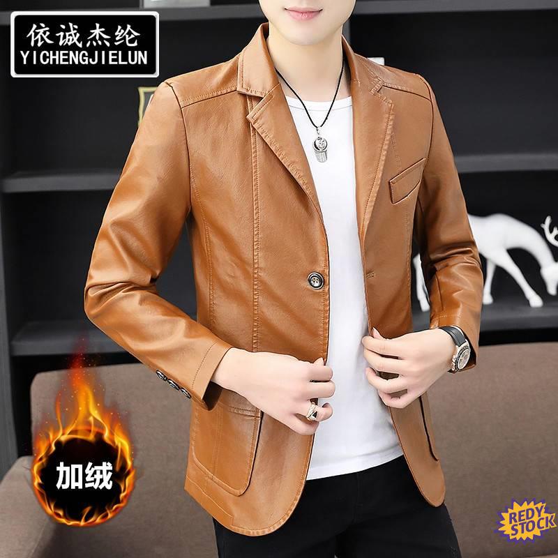 【High Quality】 Men Blazer Suit Slim Fit Formal Men's suede jacket youth