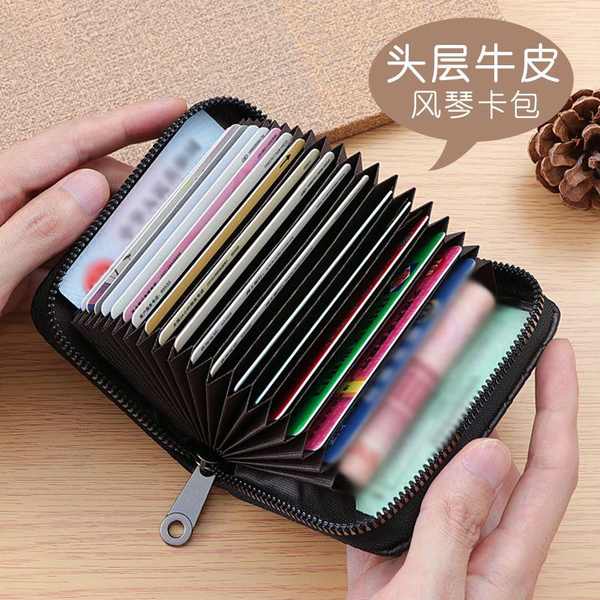 wallet bifold men’s wallet Pemegang kad kulit, pemegang kad anti ...