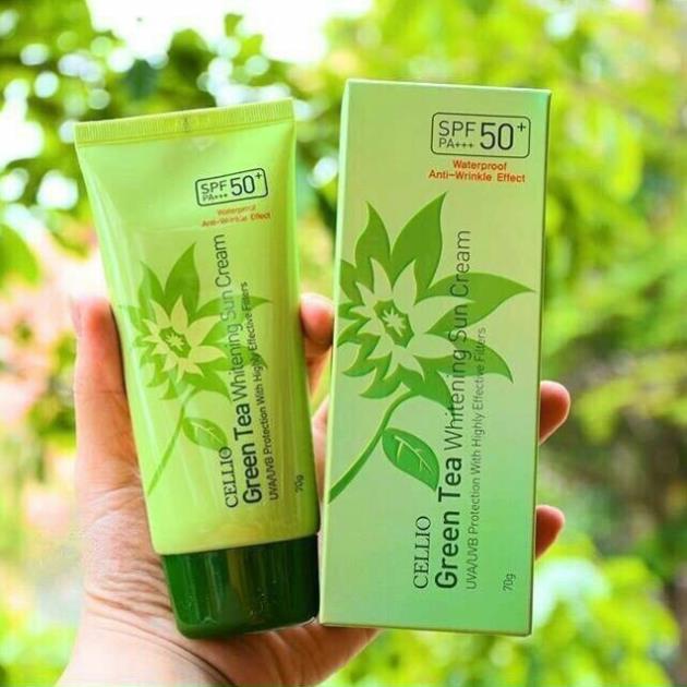 Cellio Green Tea Whitening Sun Cream SPF50 + PA + + +. | Shopee Malaysia