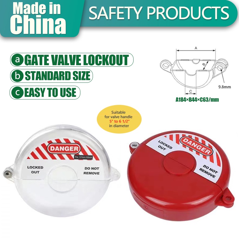 Lotolockout [GATE VALVE LOCKOUT] Transparent Visualized Water Pipe Gas
