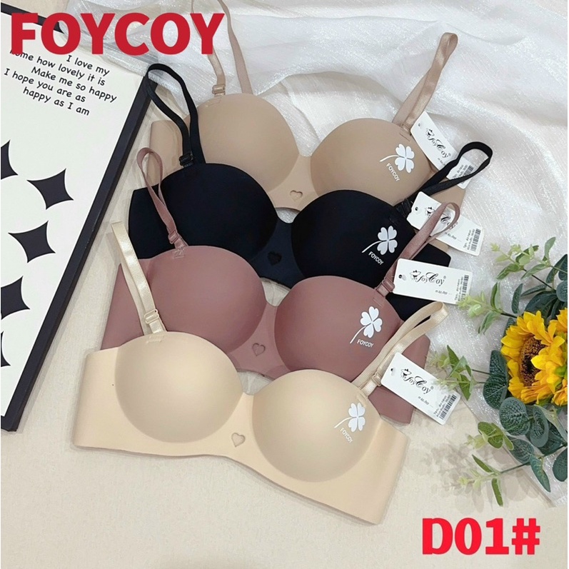 Focoy Salt and Pepper Bra with 4-Leaf Clover Shape, 2Cm Thick Foam ...