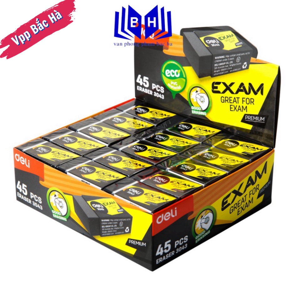 Combo of 10 2B Deli black eraser tablets, 40×22×12mm - E3043 ( 3043 ...