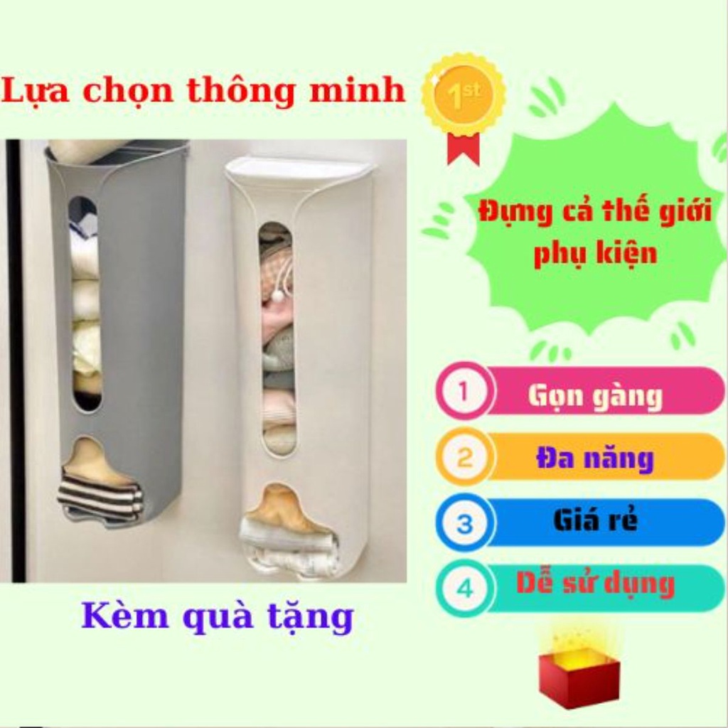 Convenient multi-purpose wall-mounted pull-out box for storing plastic ...