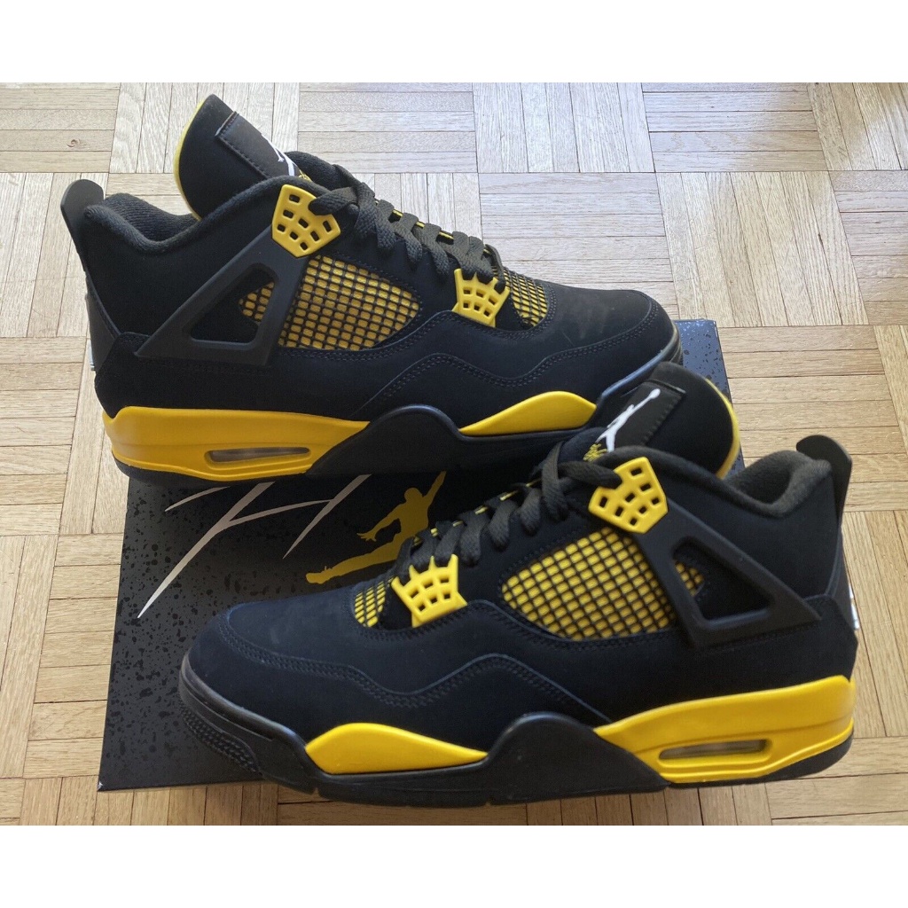 2023 Air Jordan 4 Retro Thunder DH6927017 Black Yellow Basketball
