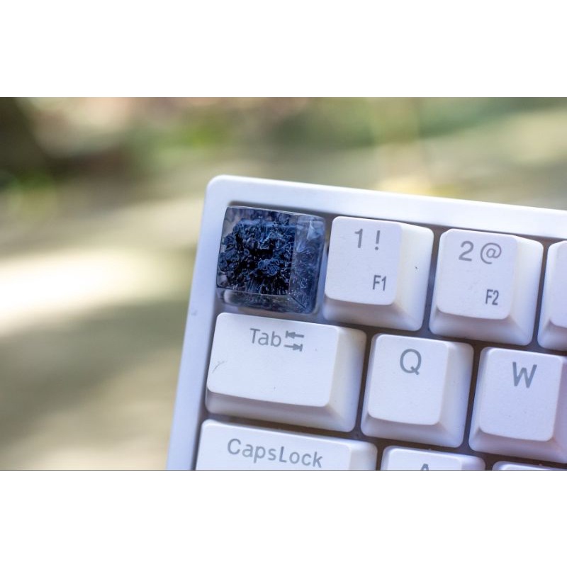 1U resin Keycap black and gray tone decorates gaming mechanical ...