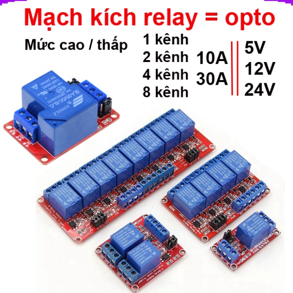 Opto relay Circuit Isolation 18 Channels (H / L) 5V / 12V / 24V 10A