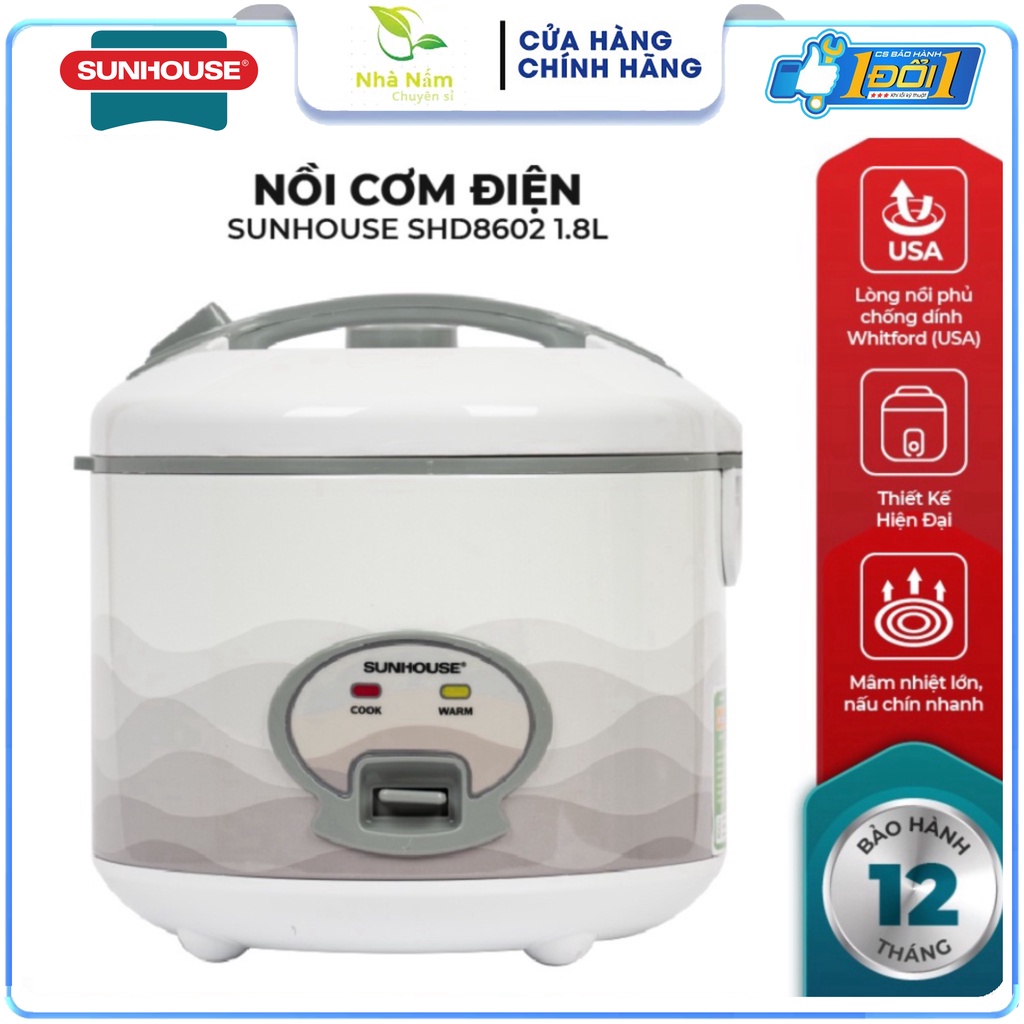 SUNHOUSE 1.8L Rice Cooker SHD8602 - Genuine Product | Shopee Malaysia