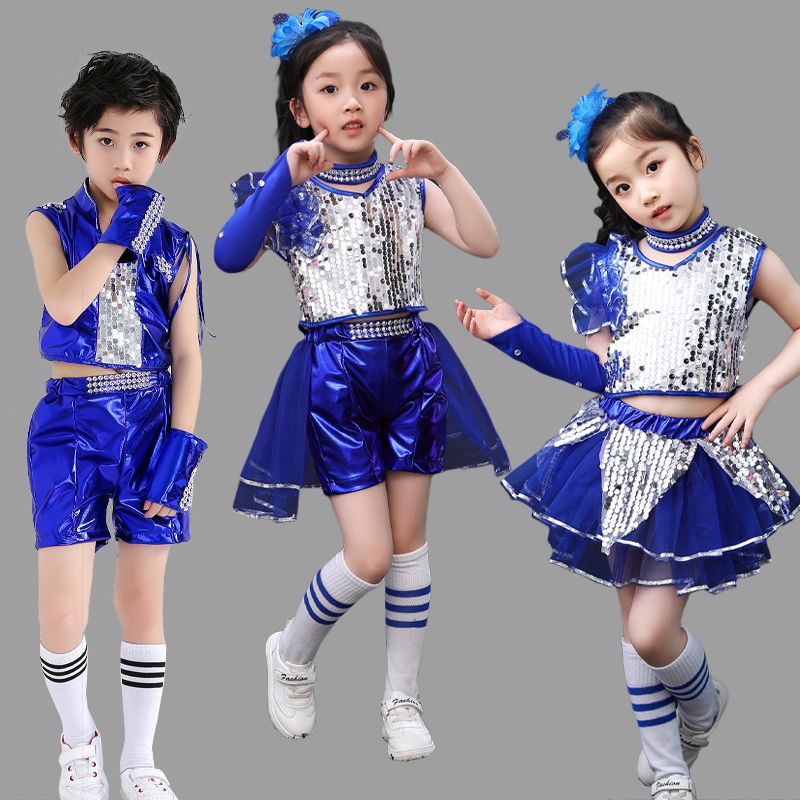 New Year's Day children's street dance costumes, m元旦儿童街舞服男童演出服爵士舞服女舞蹈幼儿