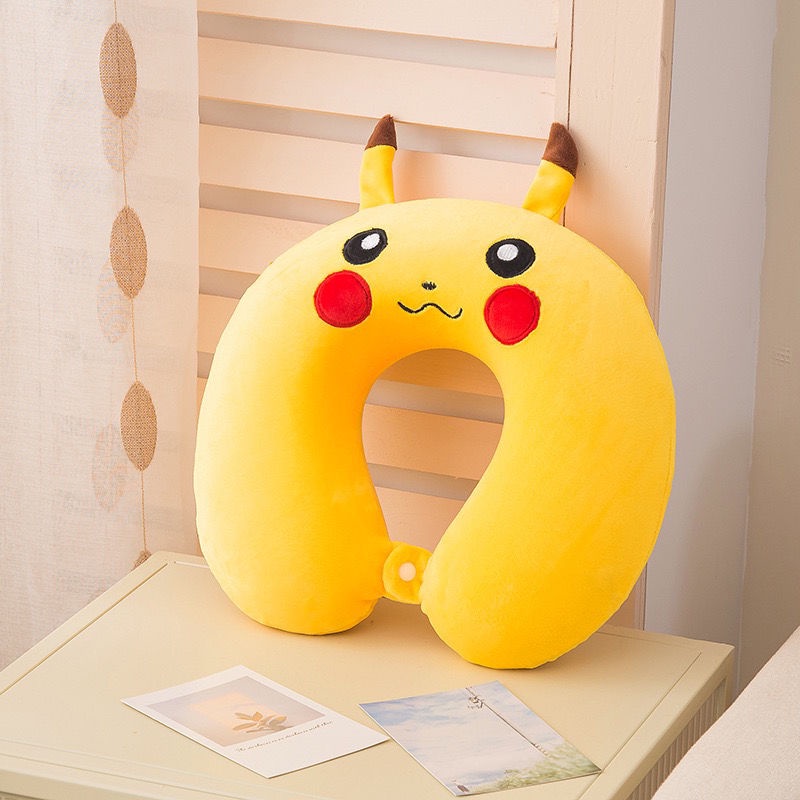 [Ready Stock] Pikachu u-Shaped Pillow Cartoon Neck Pillow Office Travel ...