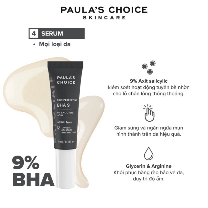 (9ml) Paula's Choice Skin Perfecting BHA 9 (9 Salicylic Acid) 9 BHA
