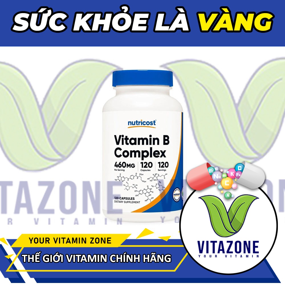 Nutricost Vitamin B Complex 460mg B Vitamin Supplement Comprehensive
