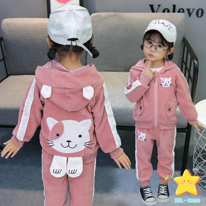 2Pcs set baju dan seluar kasut raya budak perempuan Lengan pendek ...