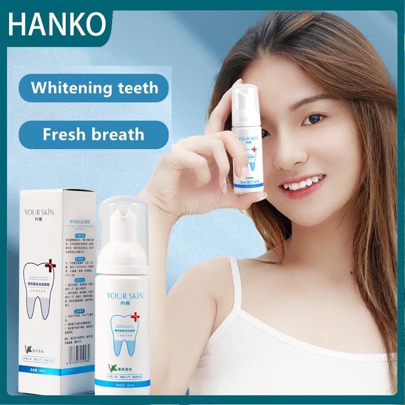 现货 White Teeth Mint Mousse Foam Toothpaste Whitening Toothpaste Oral Care Tooth Cleaning Fresh 3490