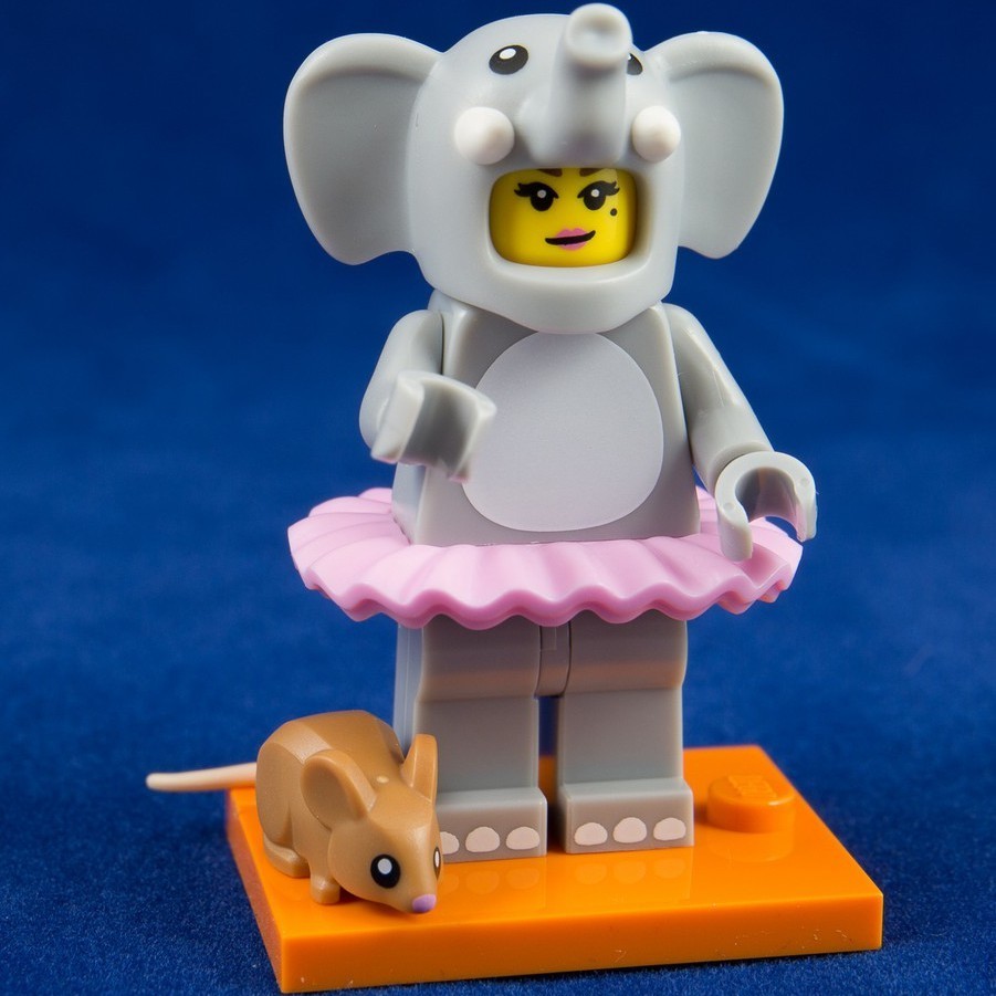 [1 Character] Lego Minifigures Elephant Girl Costume Girl 71021 Series