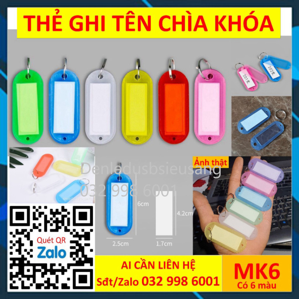 Combo of 10 Key Tags MK6 SQ-3308 name tag keychains Key tags and notes ...