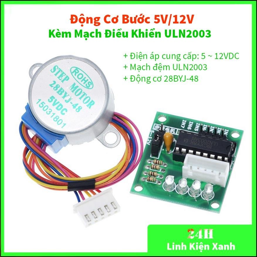 Step motor 5v dc 12v dc step motor control circuit uln2003 shopee