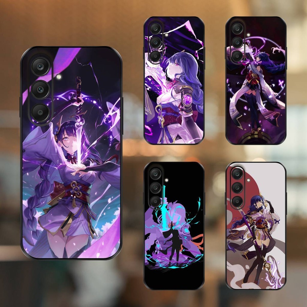 Samsung A35, A55 Phone Case With Black Border Raiden Shogun Genshin ...