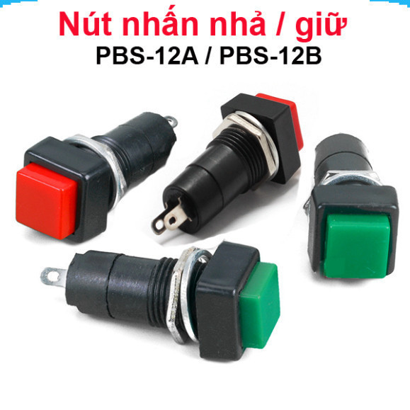 Release button (reset) / hold (on/off) PBS - 12A / PBS - 12B hole 12mm ...
