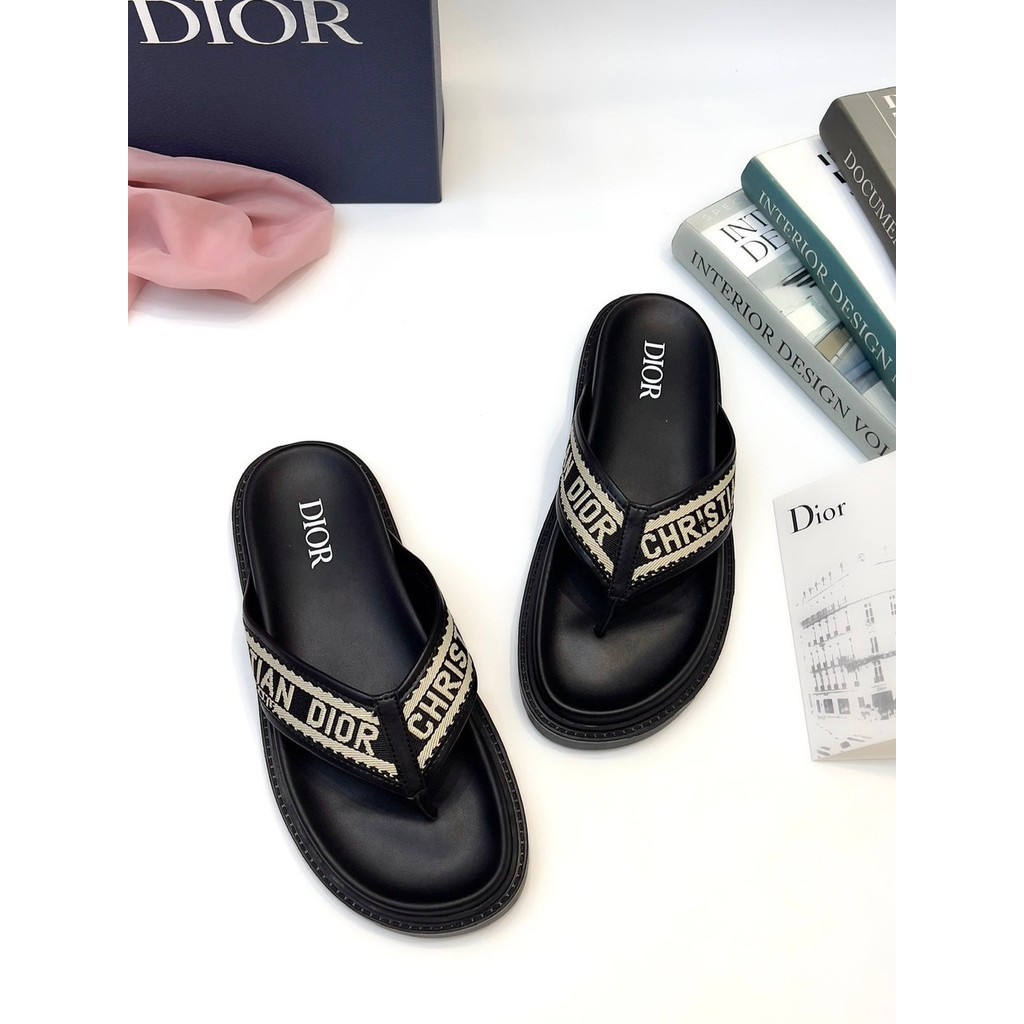 [Check Web] Dior Flip-Flops With High Sole wash Fabric logo new 2024 LA ...