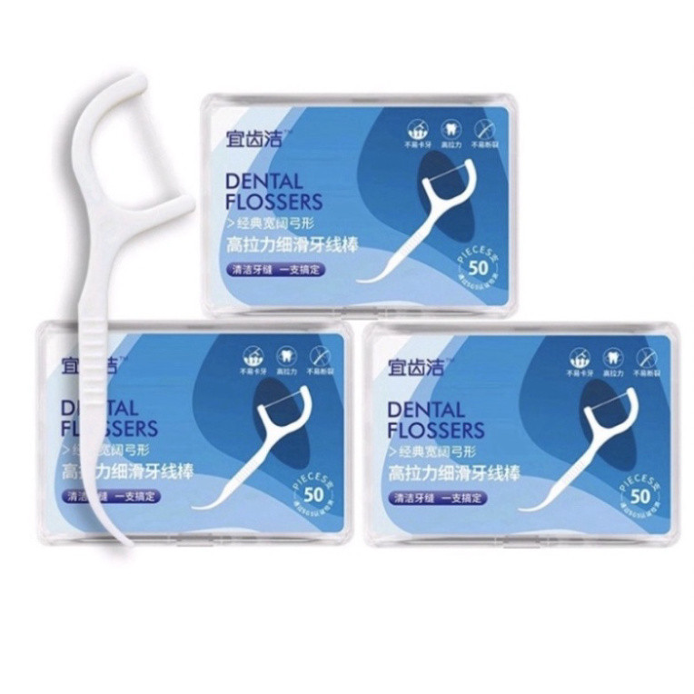 Floss Toothpick Box Of 50 Dental Floss Sterilized Toothpicks That Are ...