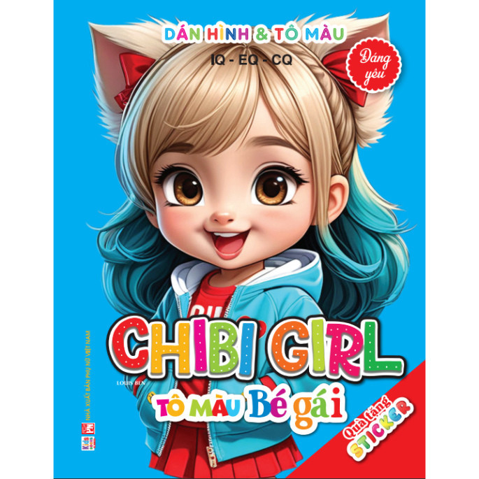 Book - Chibi Girl Coloring - Adorable - Stickers & Coloring (with ...