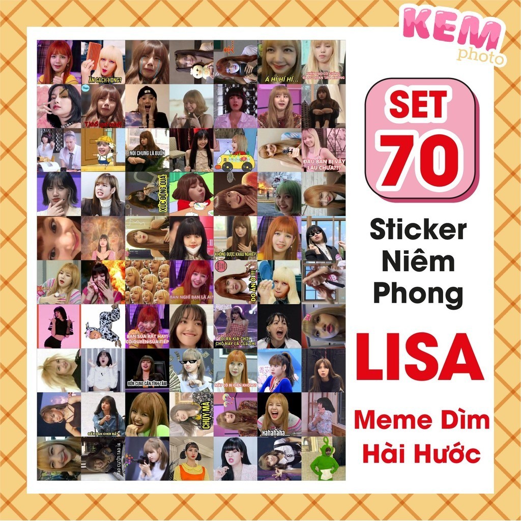 SET of 70 funny Lisa meme sealed stickers, funny photos - Lisa meme ...
