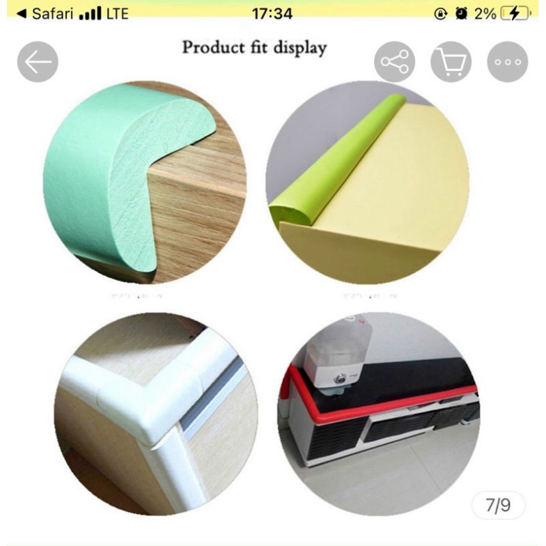 Corner Foam Table Type 1 Super Dai 2m Long Shockproof Safe For Baby