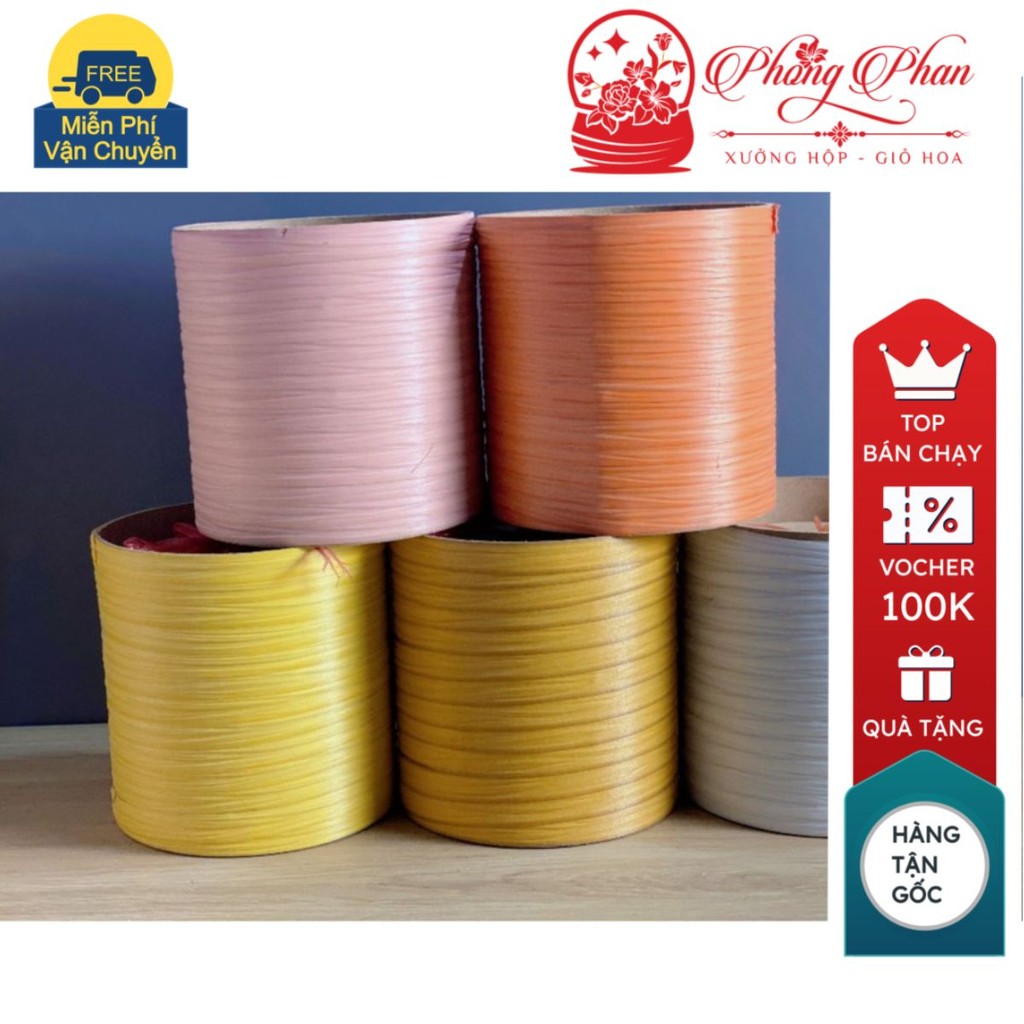 Colorful Rope Cylindrical Wooden Flower Arrangement Box (COMING FROM 2 ...